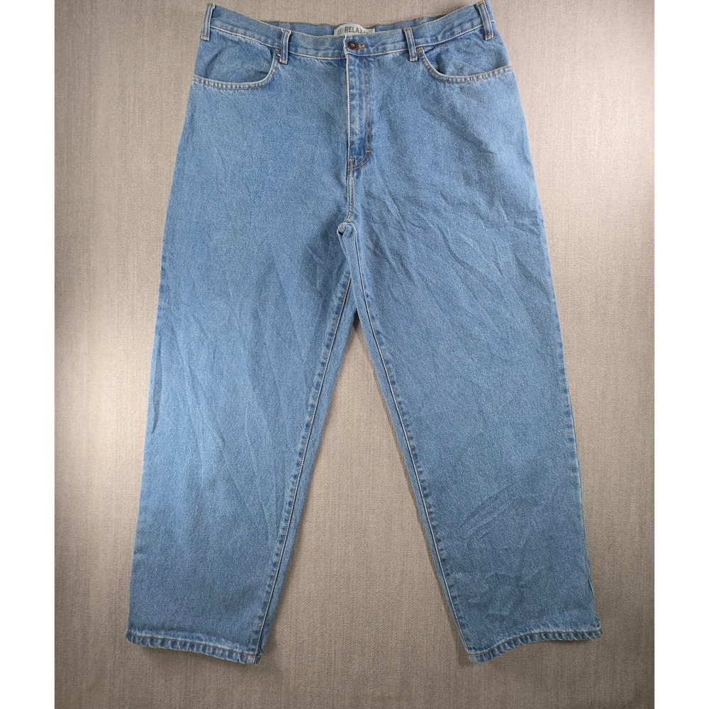 Faded Glory Jeans Men 40x32 Blue Relaxed Fit Straight Leg Denim Cotton